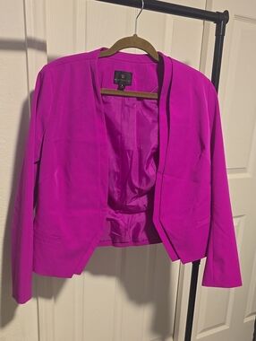Worthington Vibrant Fuchsia Open-Front Blazer